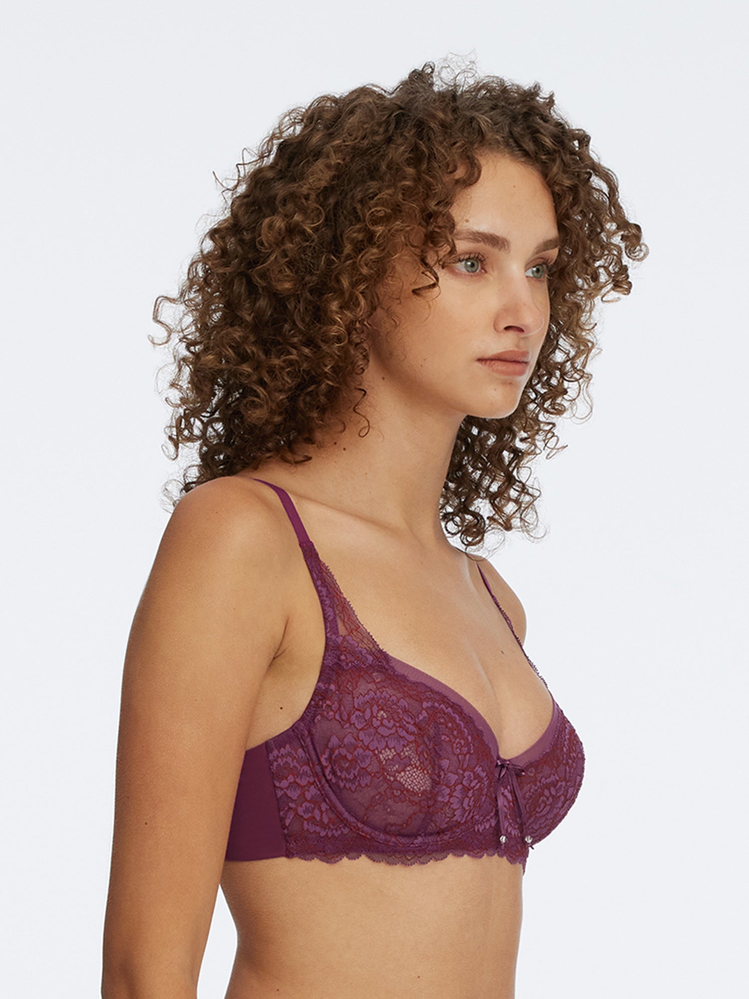 Minx Lace Balconette Bra - Grappa Purple