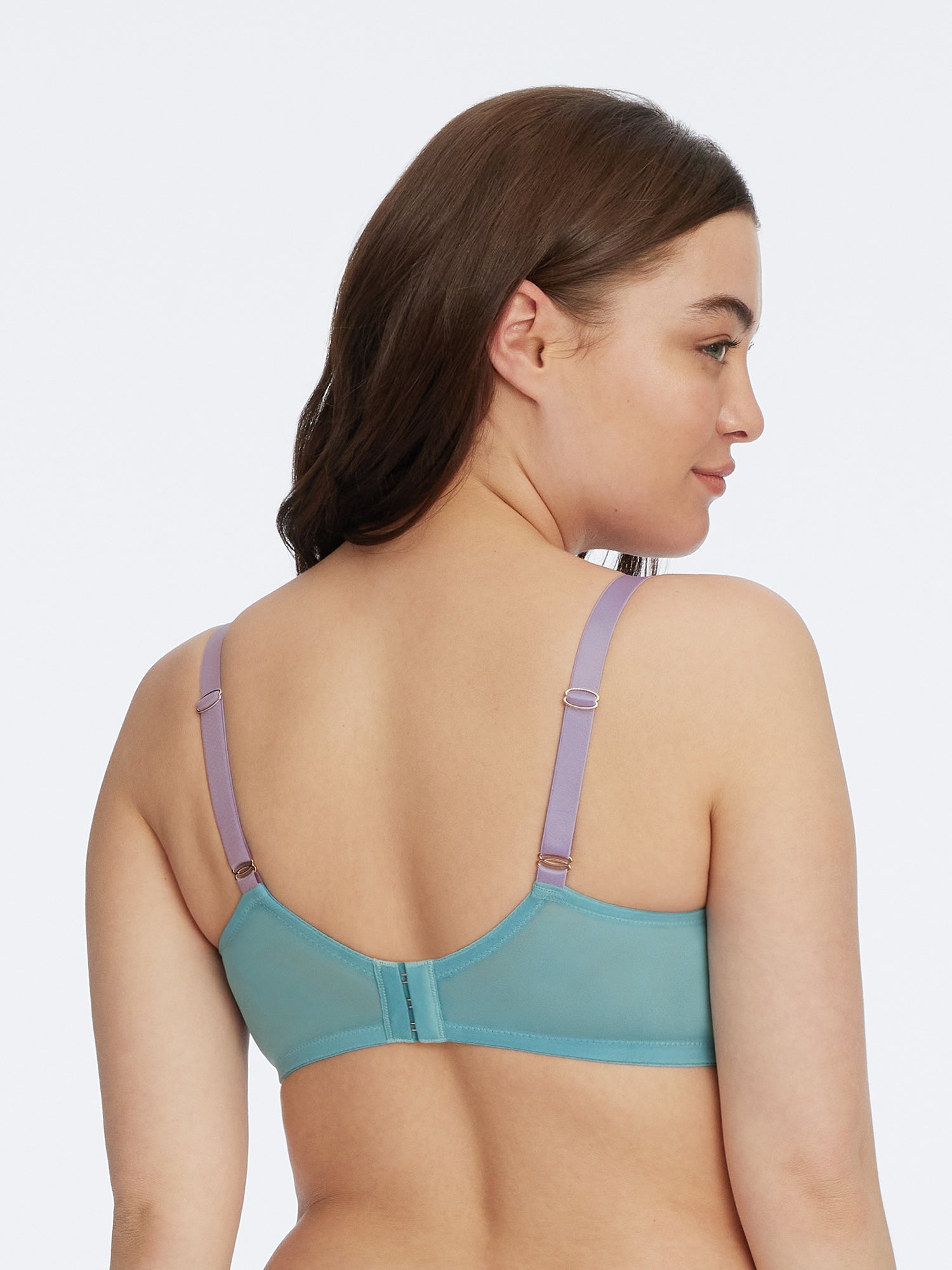 Spellbound Sheer Side Support Bra - Jade and Lavender
