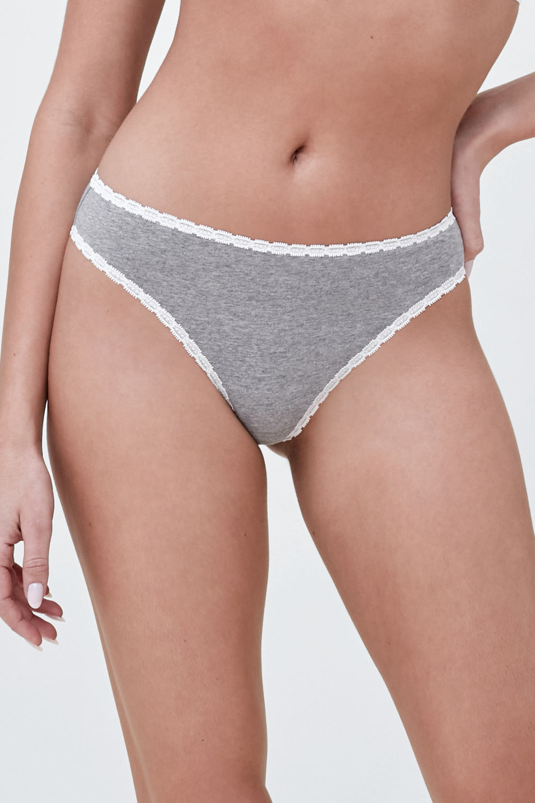 Adorned Cotton Thong