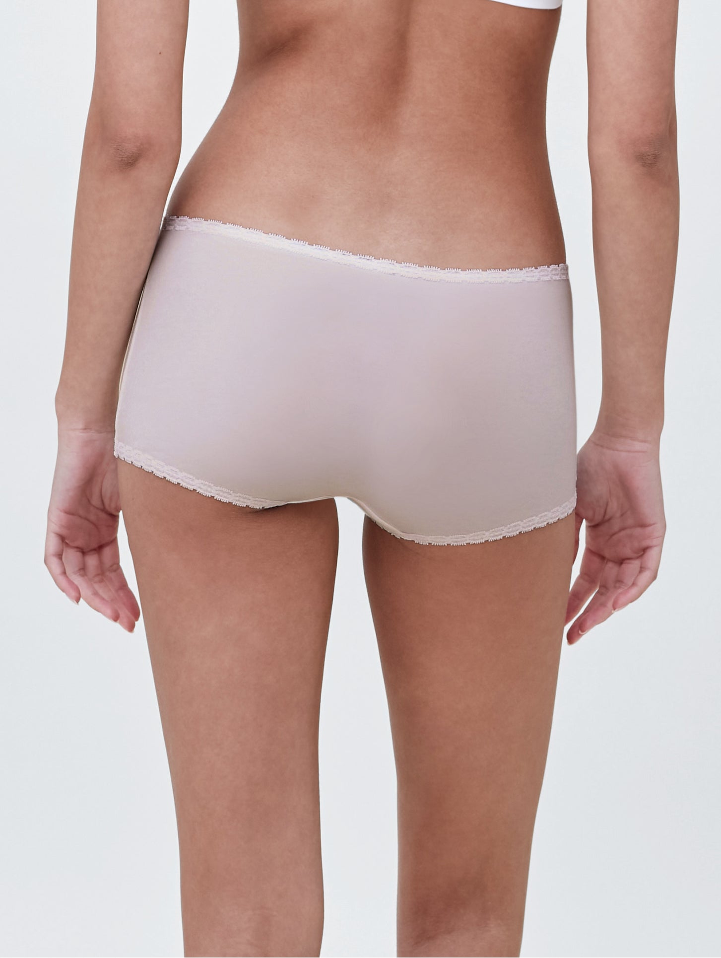 Adorned Cotton Boyshort Underwear Nude