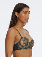 Entice Lace Balconette Bra - Deep Sea Ginger