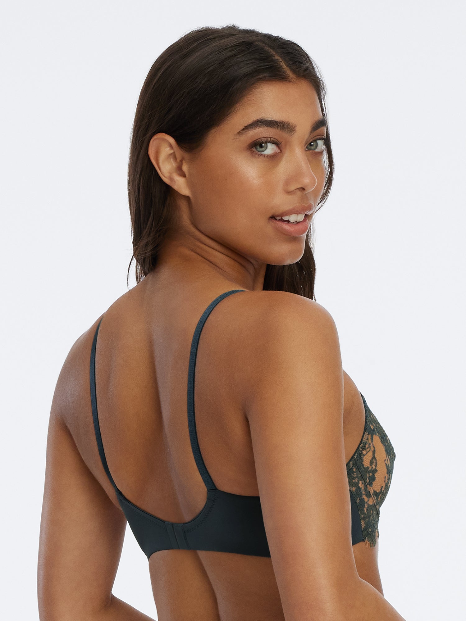 Entice Lace Balconette Bra - Deep Sea Ginger