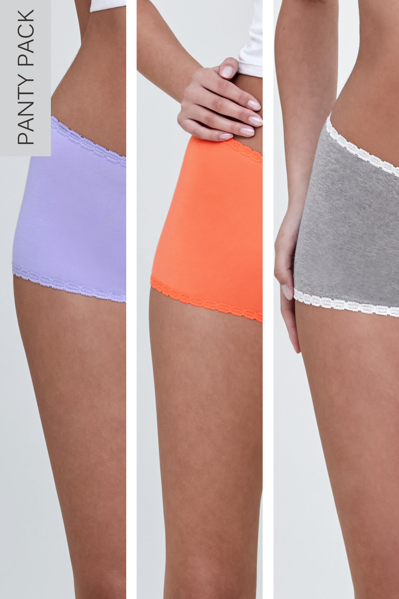 Adorned Cotton Boyshort 3-Pack