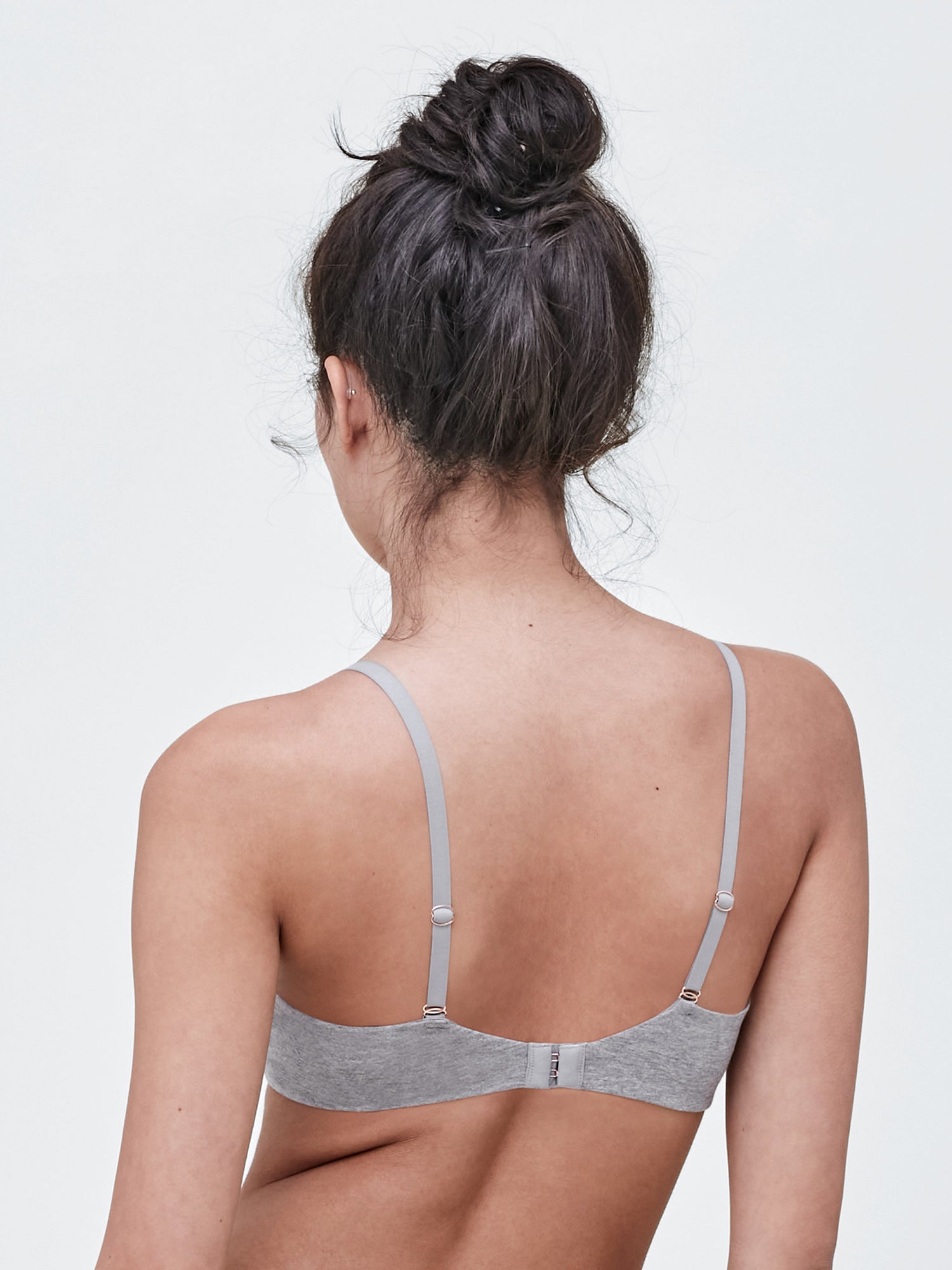 Cotton Touch Unlined Bra Heather Grey at  Women's Clothing store