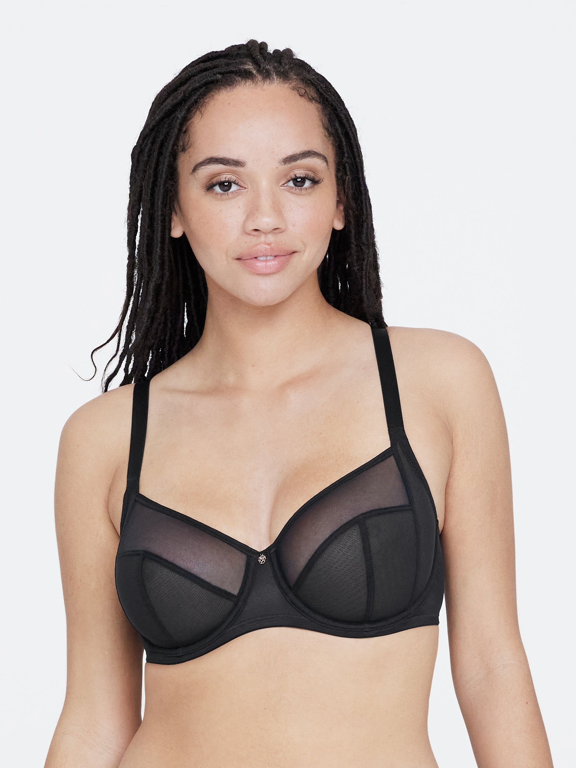Spellbound Black/Lime Peek-A-Boo Silk Bra - For Her from The Luxe